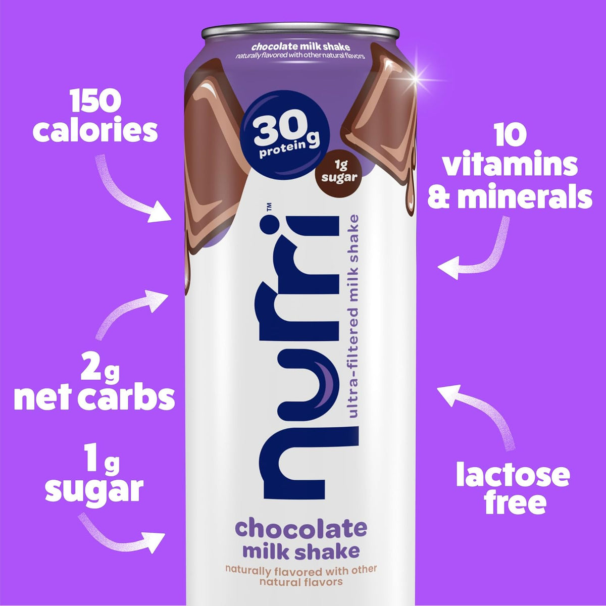 Nurri Batido de leche ultra filtrado de proteína de 1.06 oz, chocol...