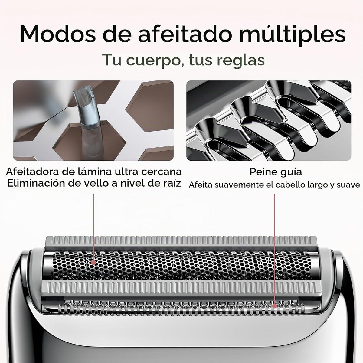 yoose Maquinillas de afeitar eléctricas para mujer, recortadora de...