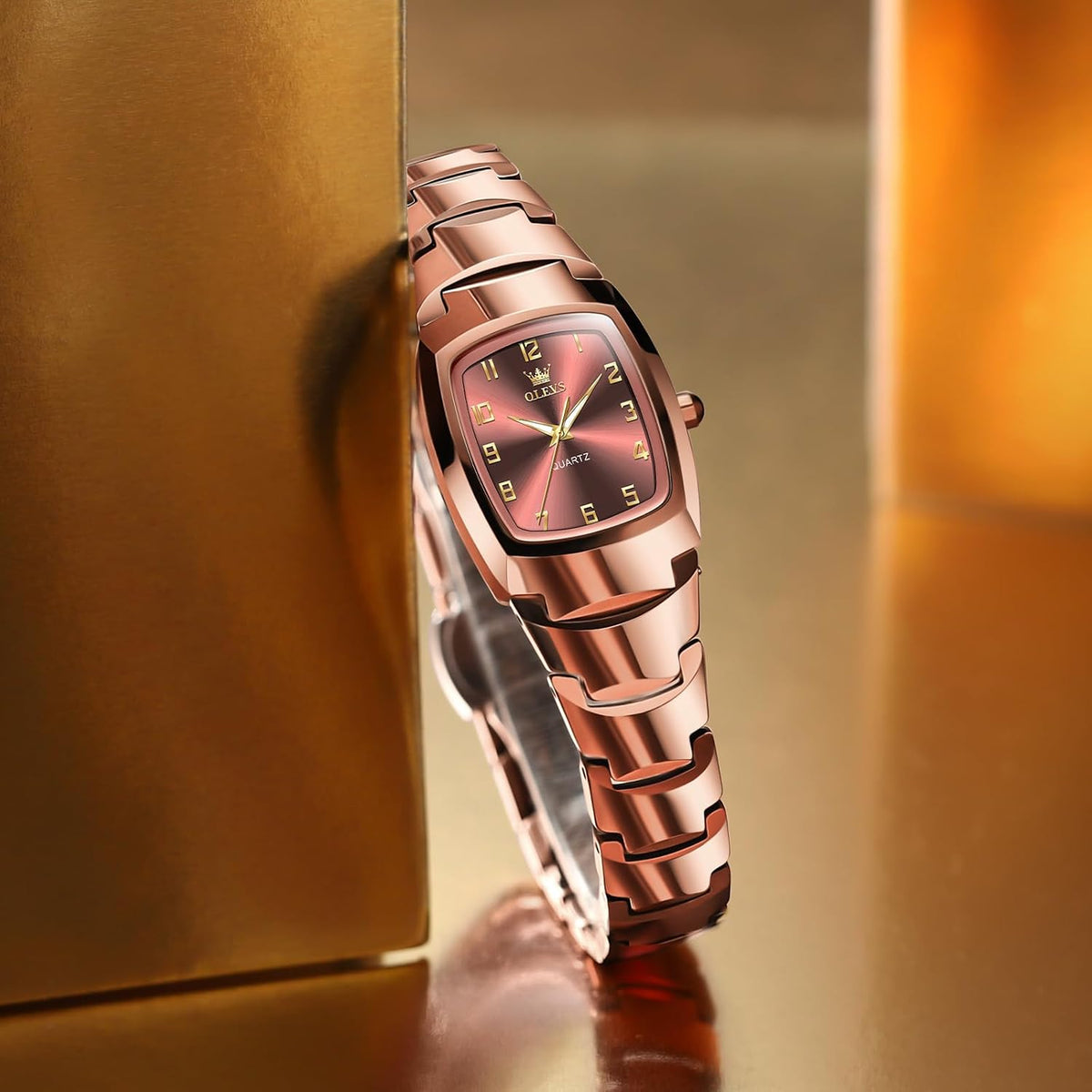 OLEVS Reloj Mujer Lujo Acero Inoxidable Pequeño Vestido de Muñeca I...