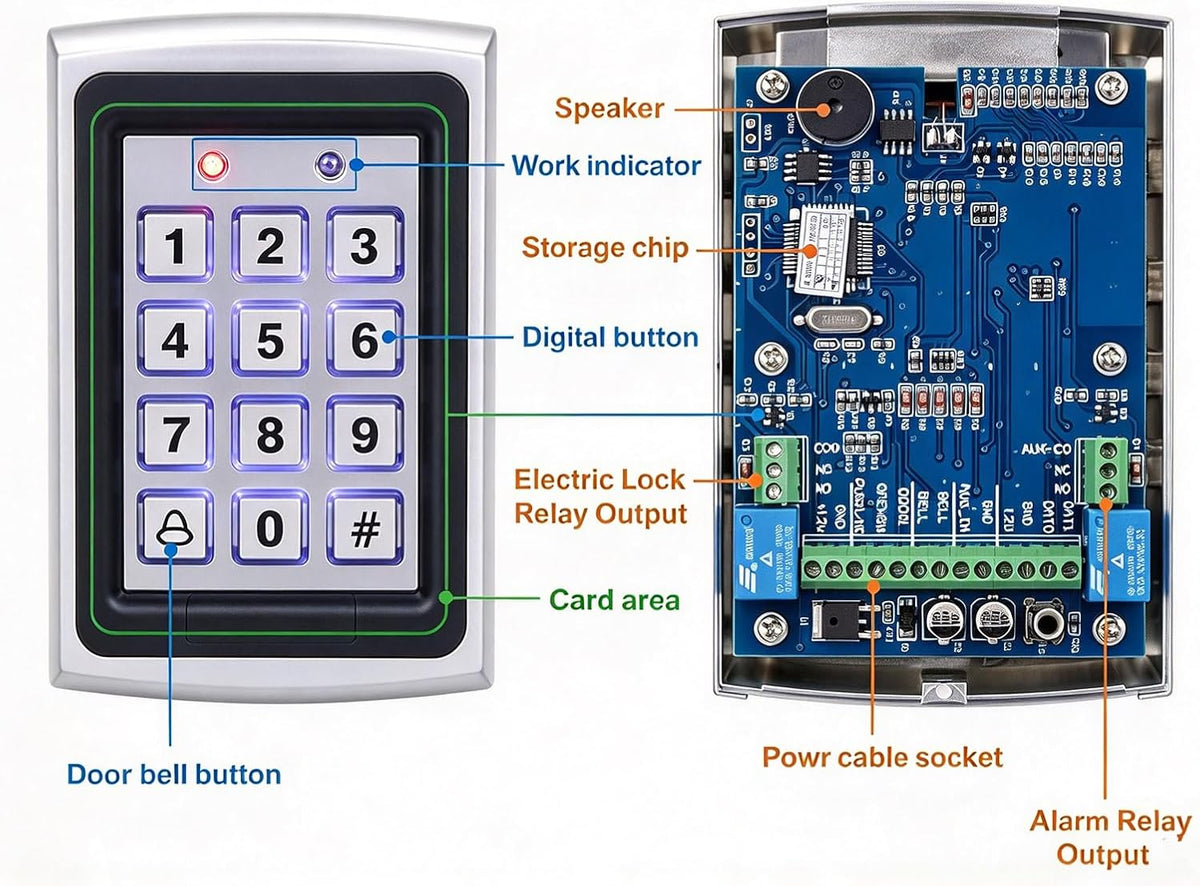 10 unids llaveros+125 khz EM-ID caja de metal RFID control de acces...