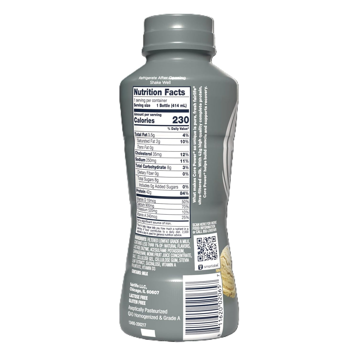 Core Power Fairlife Elite - Botella de batido de leche con alto con...