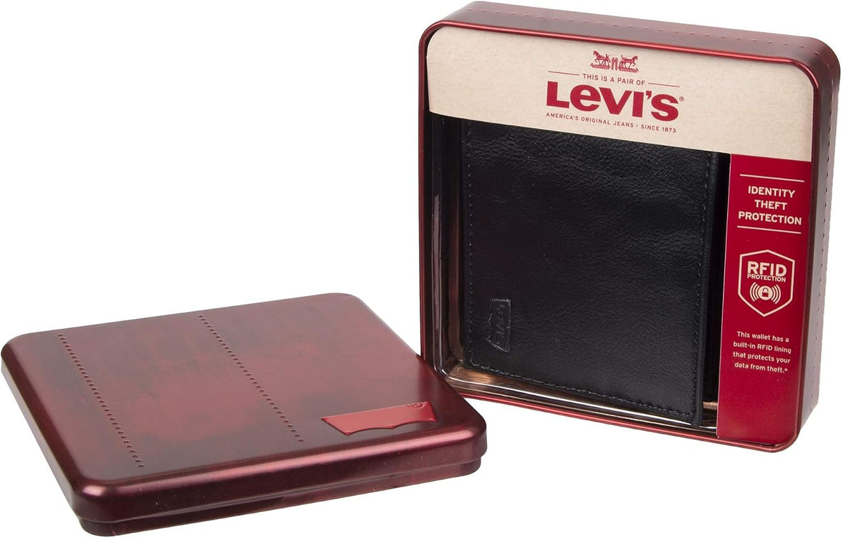 Levi's Billetera para hombre con RFID, de capacidad extra, delg...
