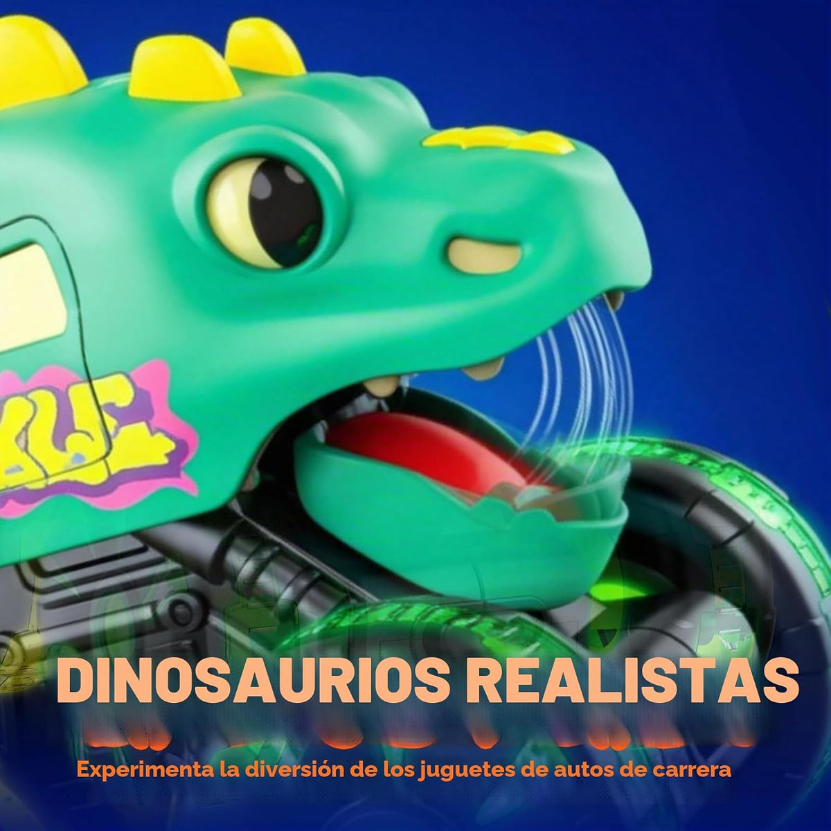 Monster Truck Toys Coches de dinosaurio, autos iluminados para niño...