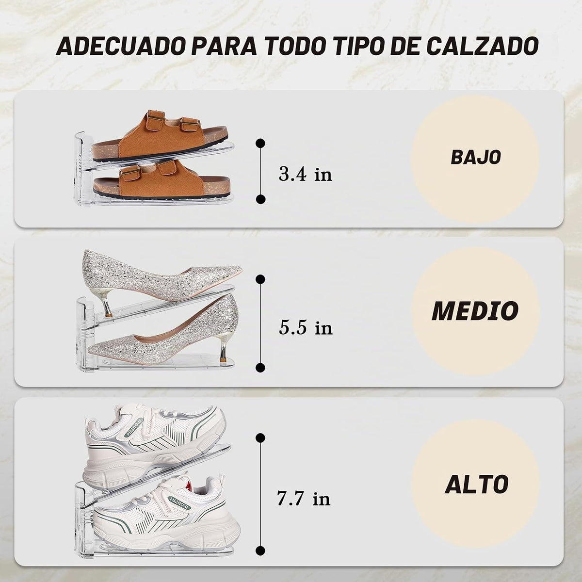 Tgzwme Organizador de ranuras para zapatos, paquete de 10 unidades,...