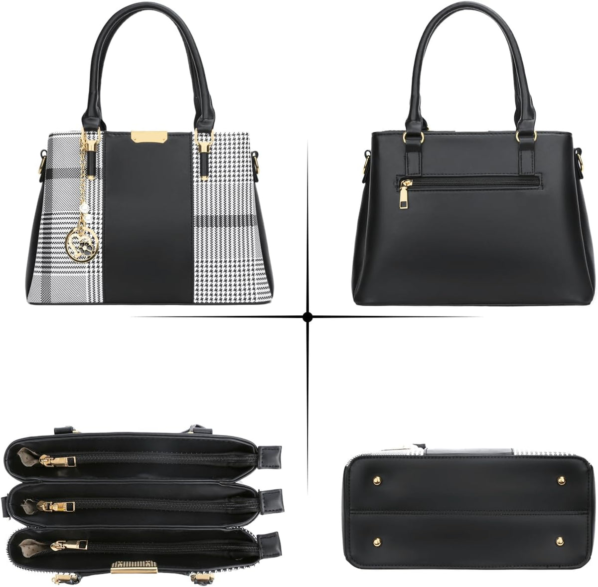 KKXIU Monederos y bolsos para mujer, Bolso tipo cartera con asa sup...
