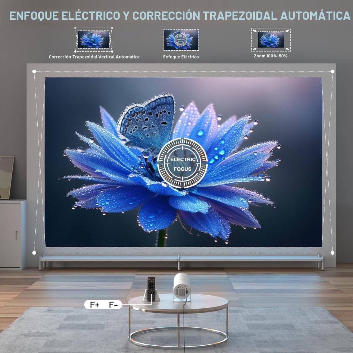 Mini Proyector, Proyector Inteligente Portátil 4K WiFi 6 BT 5.4 [Ap...