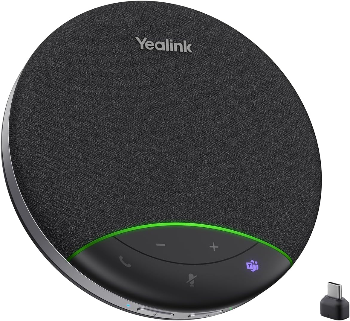 Yealink Altavoz de conferencia Sp92 y micrófono con dongle Bluetoot...