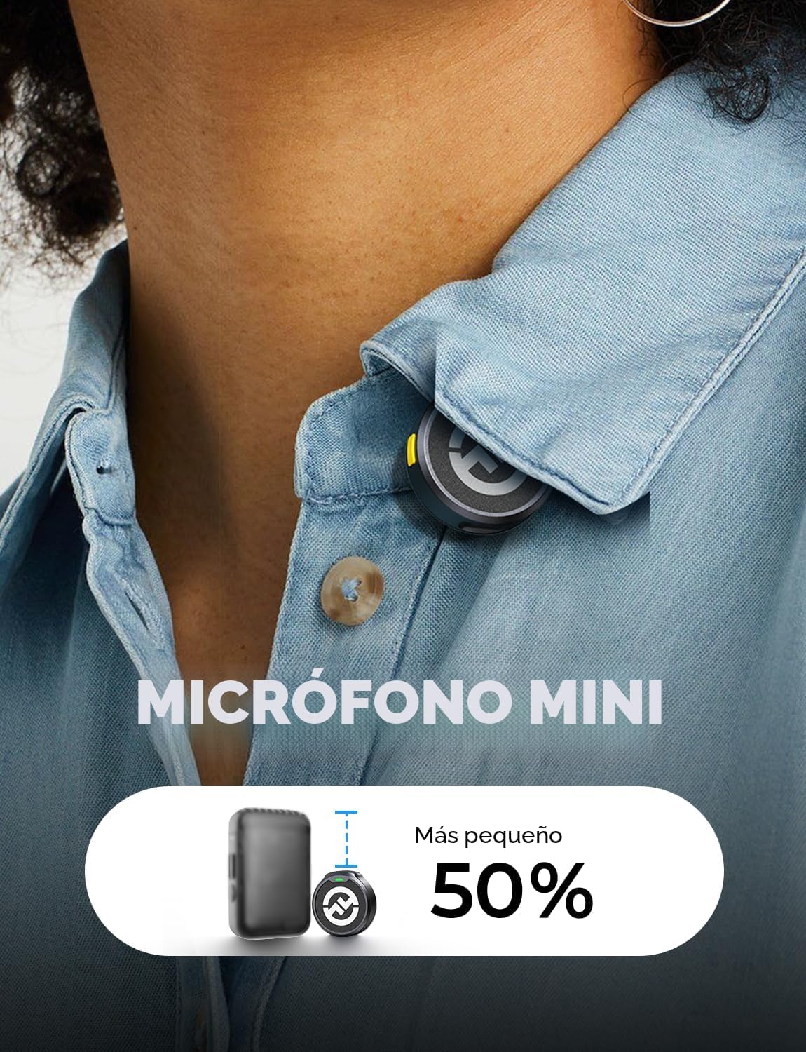 Hollyland Lark M2 - Micrófono inalámbrico para iPhone 14 y menos, m...
