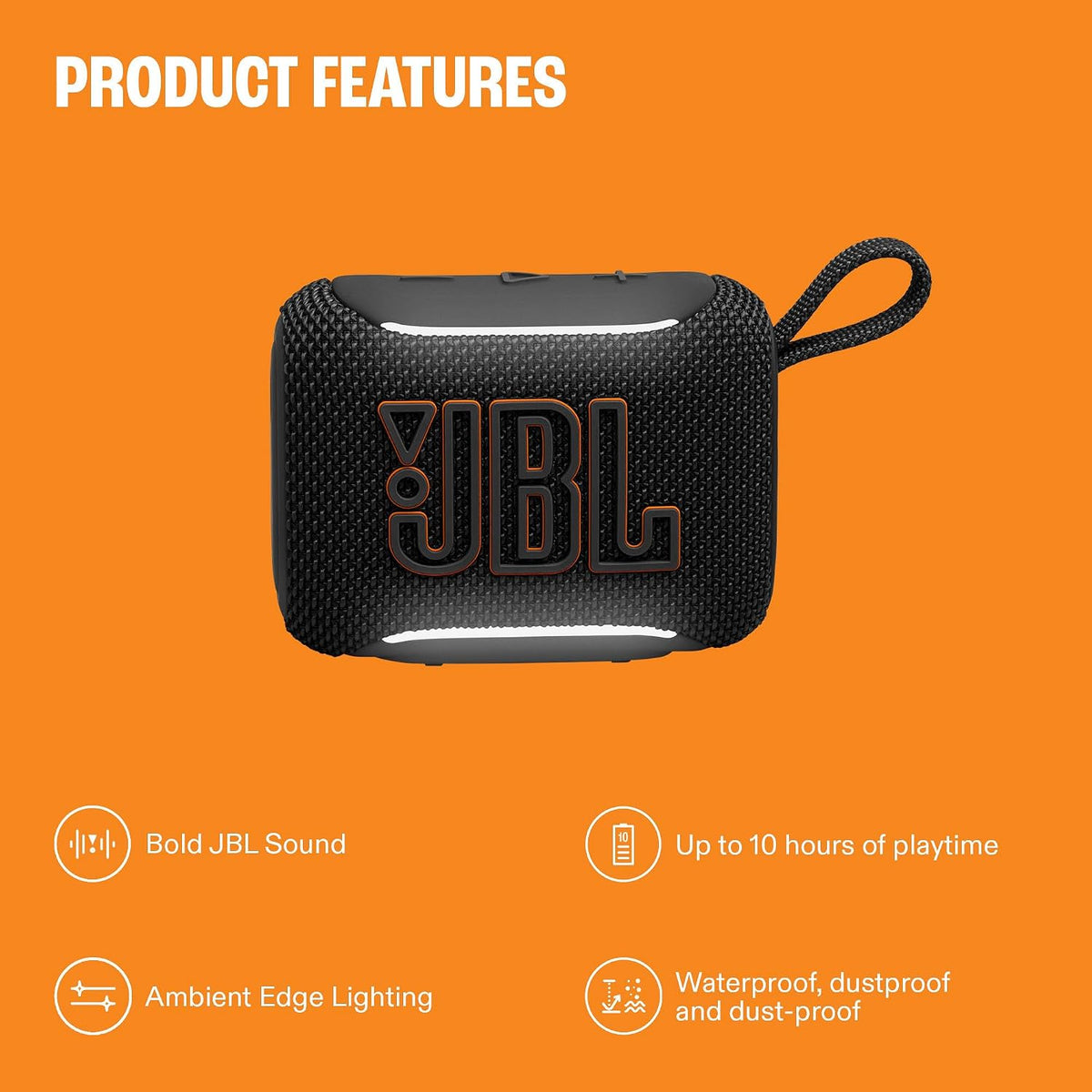 JBL Go 5 Altavoz Bluetooth portátil, impermeable y a prueba de polv...