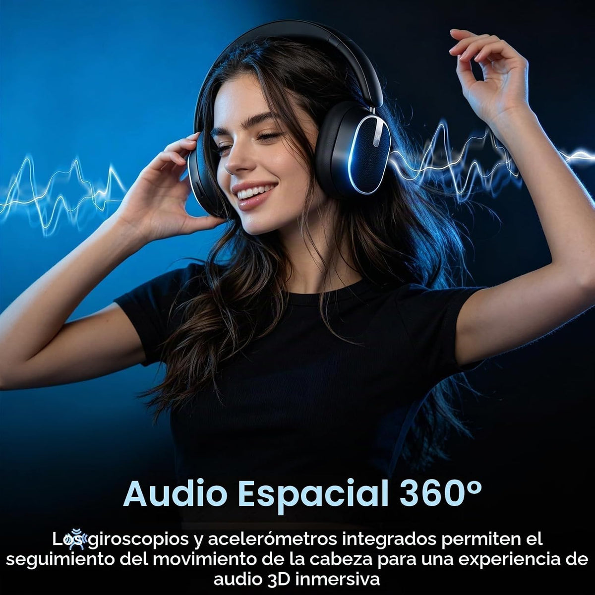Auriculares inalámbricos híbridos con cancelación activa de ruido B...