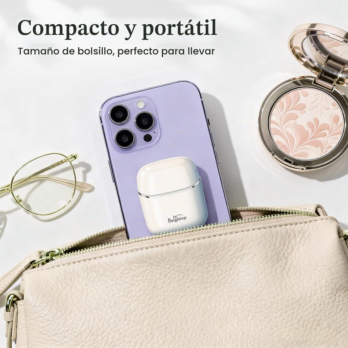 Brightup Depilación facial para mujeres - Afeitadora sin dolor para...