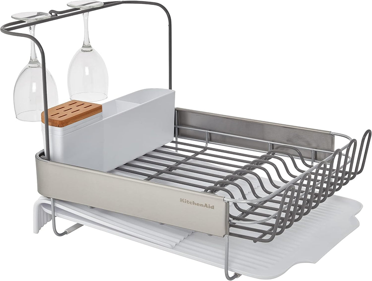 KitchenAid Escurridor de platos expandible de tamaño completo compa...