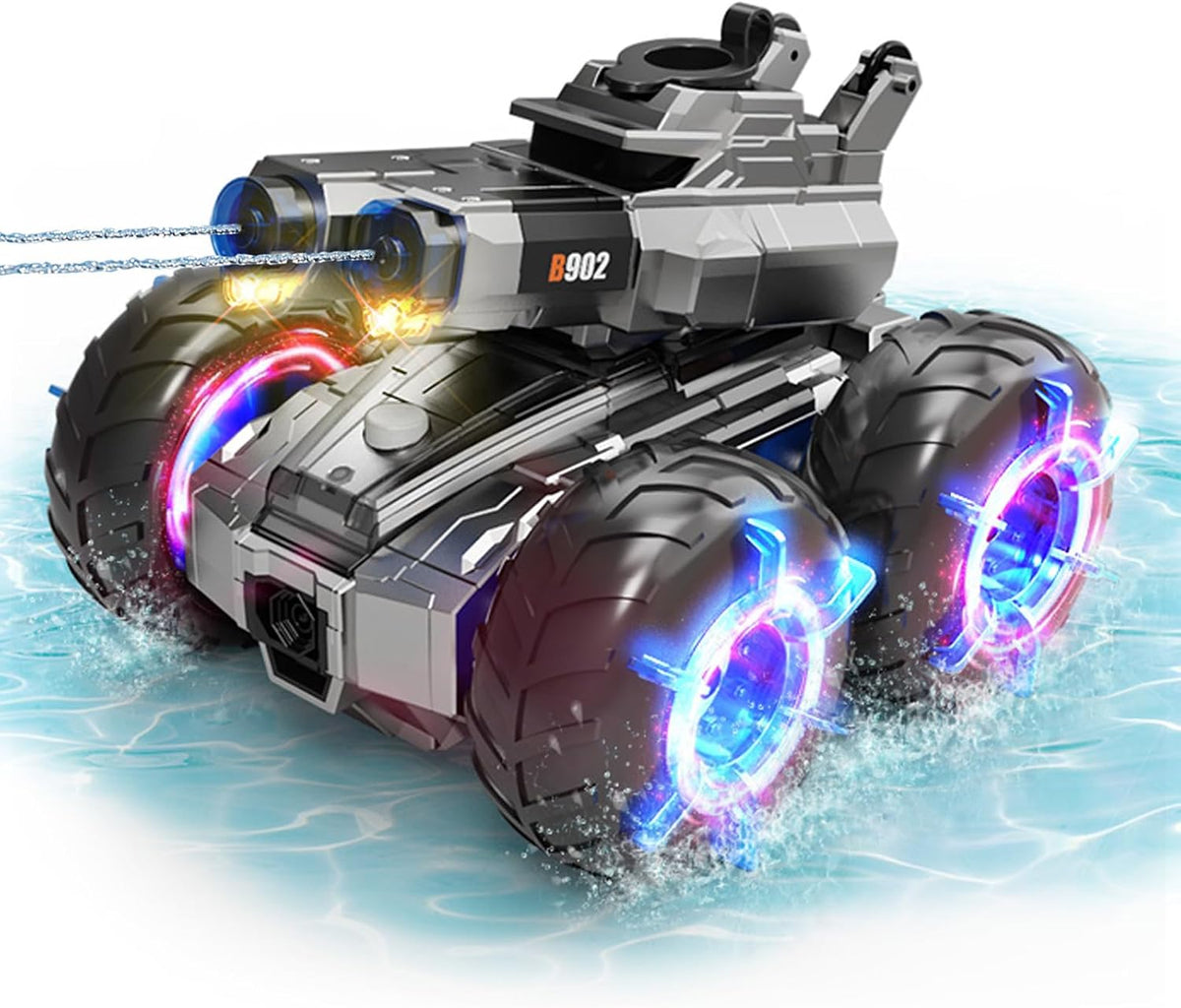 ATHLERIA - Coche de control remoto anfibio con pistola de agua | Co...