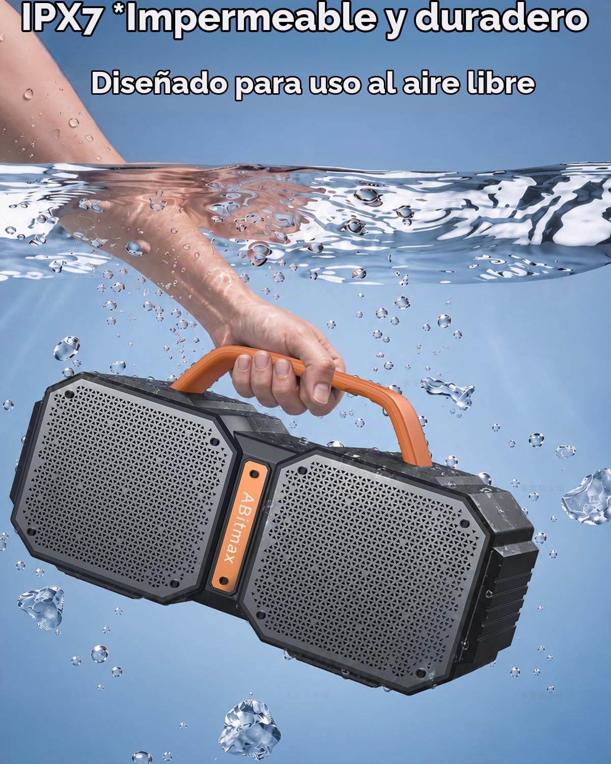 ABitmax Altavoz Bluetooth para exteriores, pico de 90 W, 35 H | Alt...