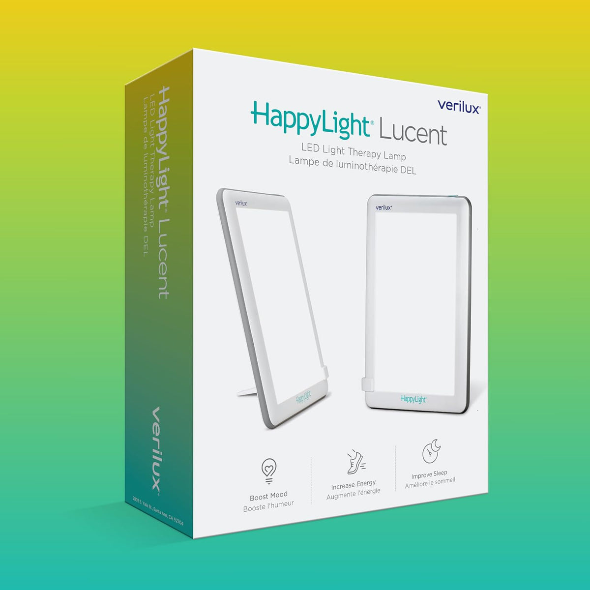 Verilux HappyLight Lucent - Lámpara de terapia de luz de un solo to...