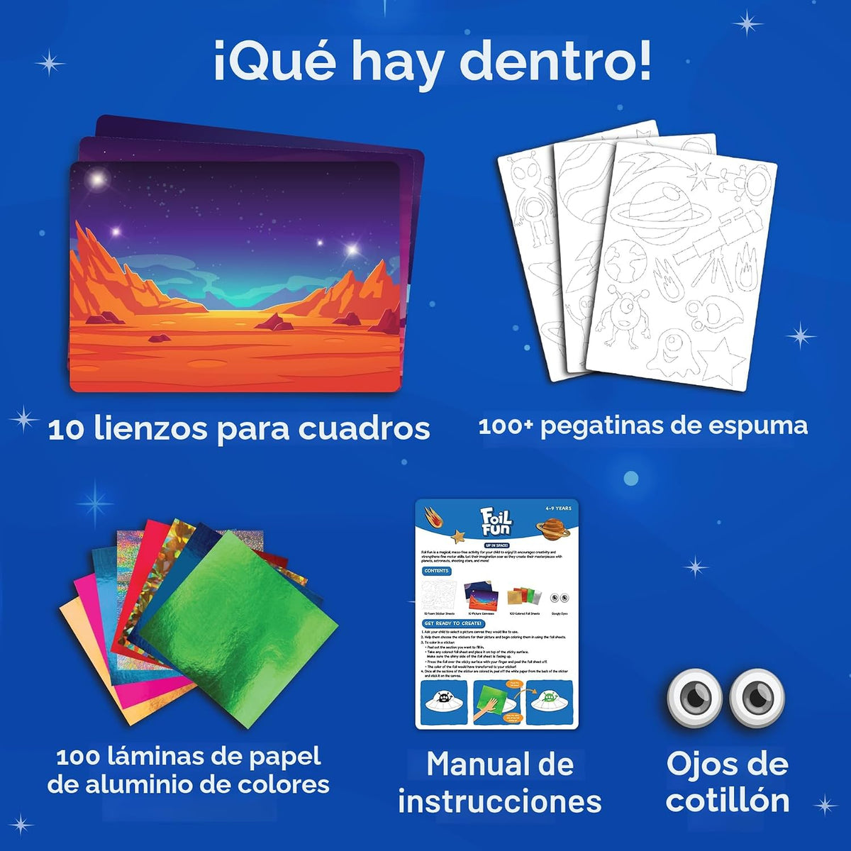 Skillmatics Foil Fun Space, kit de actividades artísticas de alumin...