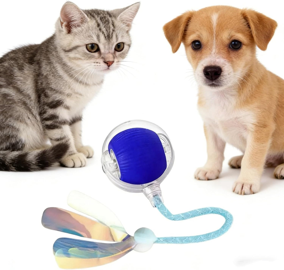 RightBliss Juguete automático de bola rodante para gatos y perros....