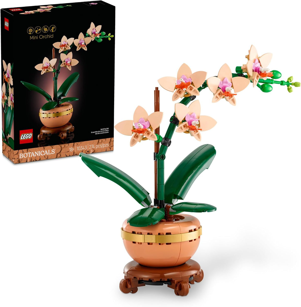 LEGO Botanicals - Juego de construcción de orquídeas pequeñas, arti...