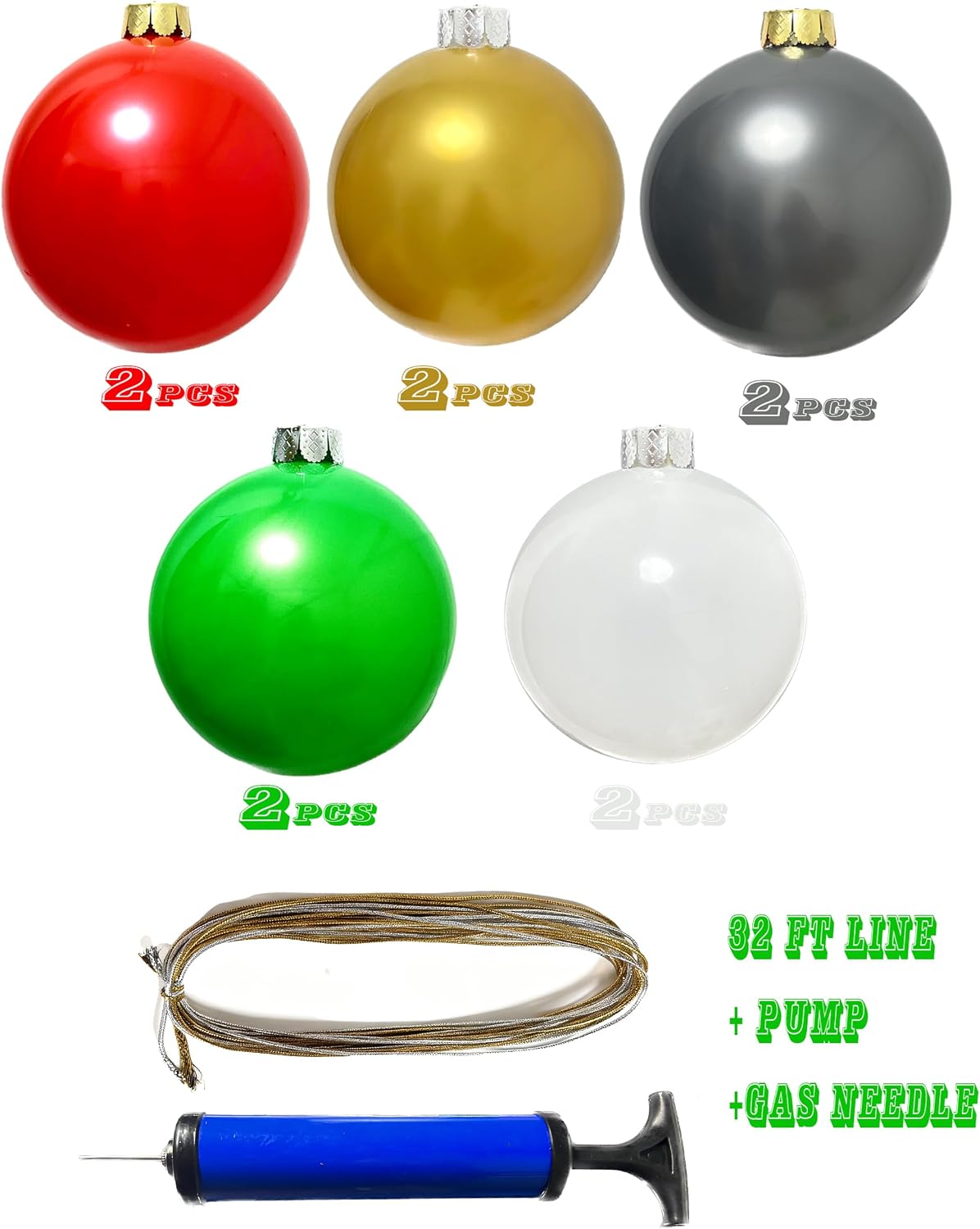 Huoety Bolas inflables de adornos de Navidad, decoración interior y...