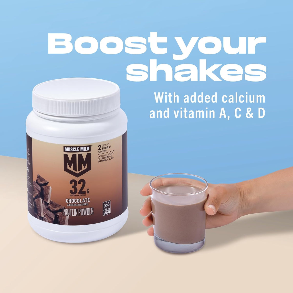 Muscle Milk Proteína en polvo auténtica, chocolate, 1.93 libras, 13...