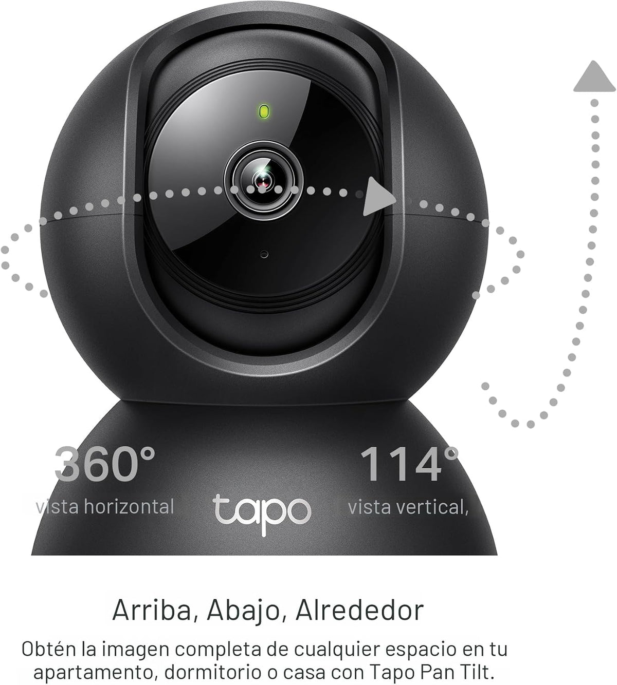 Cámara de seguridad Tapo 2K Pan Tilt para monitor de bebé, cámara p...