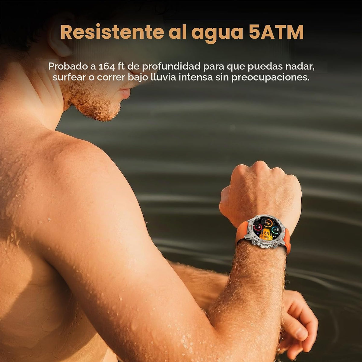 Reloj inteligente para correr para hombres, 1,43" AMOLED, resistent...