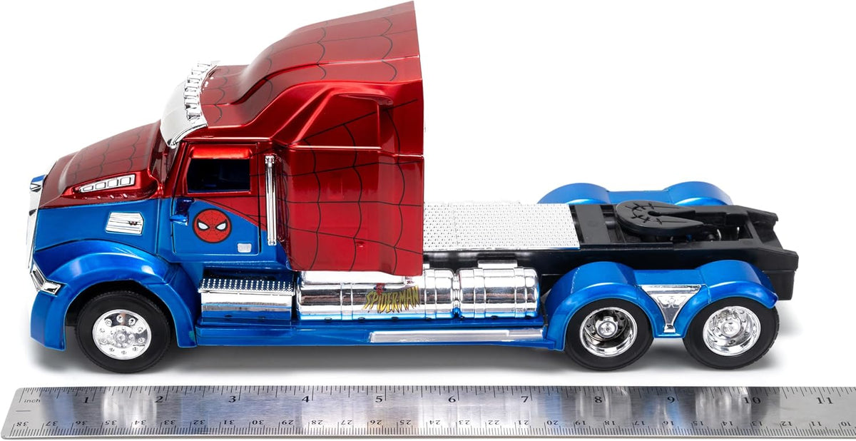 Jada Spider-Man Western Star 5700 XE Big Rig - Vehículo fundido a p...