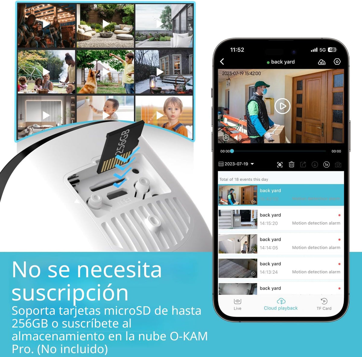 Rraycom Paquete de 4 cámaras de seguridad inalámbricas para exterio...