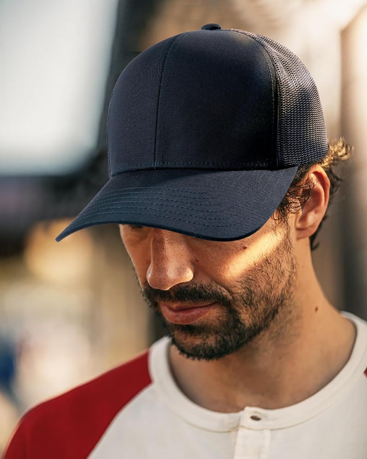 FURTALK Gorra de béisbol de malla estructurada para hombre, ajustab...