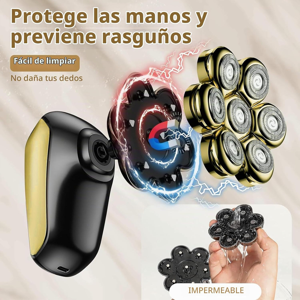 SHPAVVER Afeitadoras de cabeza para hombres calvos: kit de aseo imp...