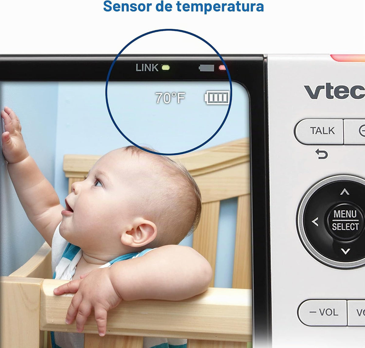 VTech VM818HD Monitor de bebé con video HD de 5 pulgadas y 720p | S...