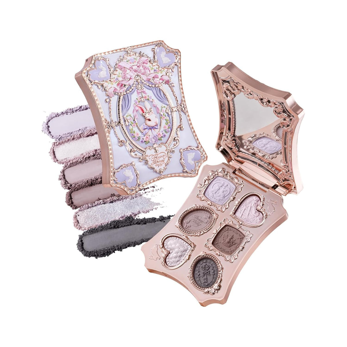 Flower Knows Bunny Garden - Paleta de maquillaje de 6 colores, gris...