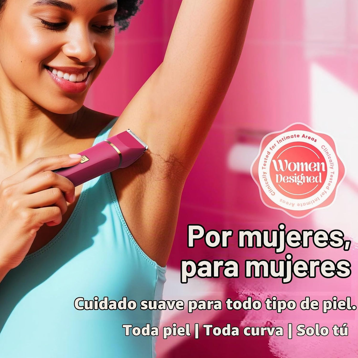 Risina - Recortadora de bikini 3 en 1 para mujer, esenciales de pla...