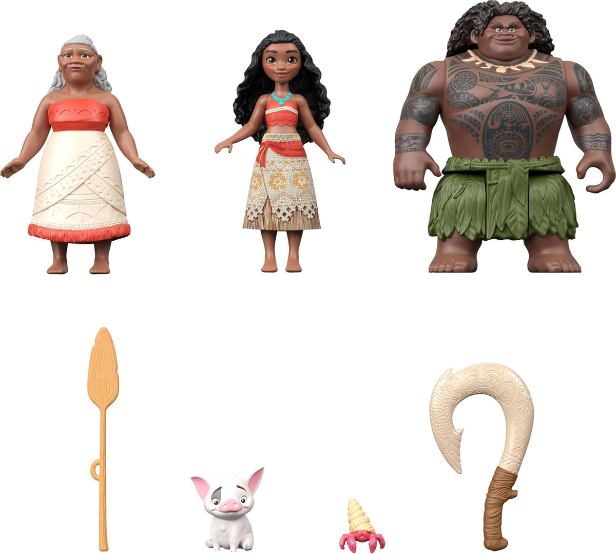 Mattel Disney Moana - Juego de 3 muñecas pequeñas y accesorios | La...