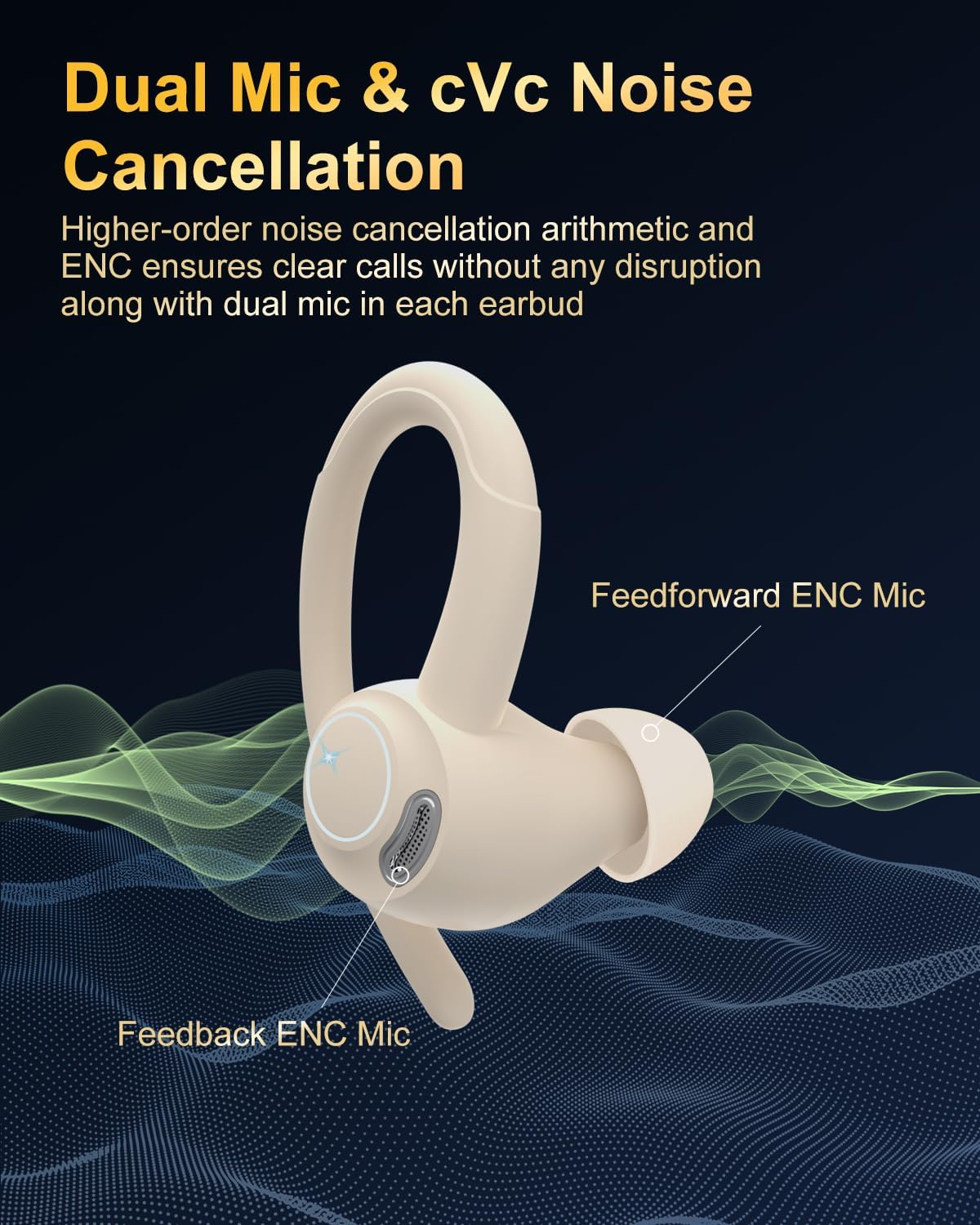 Auriculares inalámbricos, Bluetooth 5.4, auriculares deportivos sob...