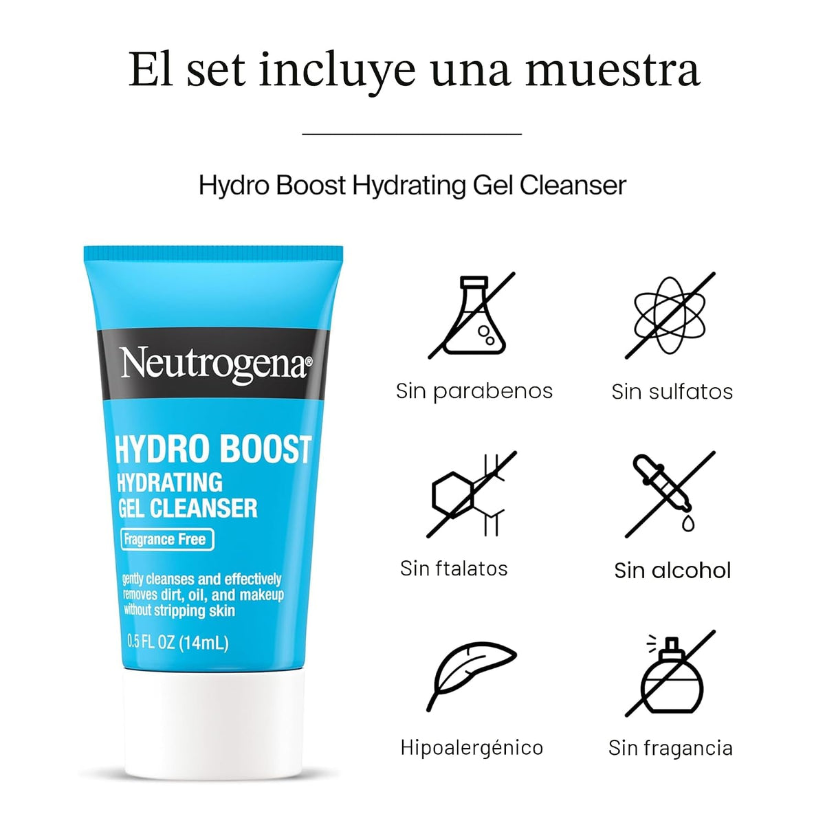 Humectante facial Neutrogena Collagen Bank + limpiador de prueba, p...