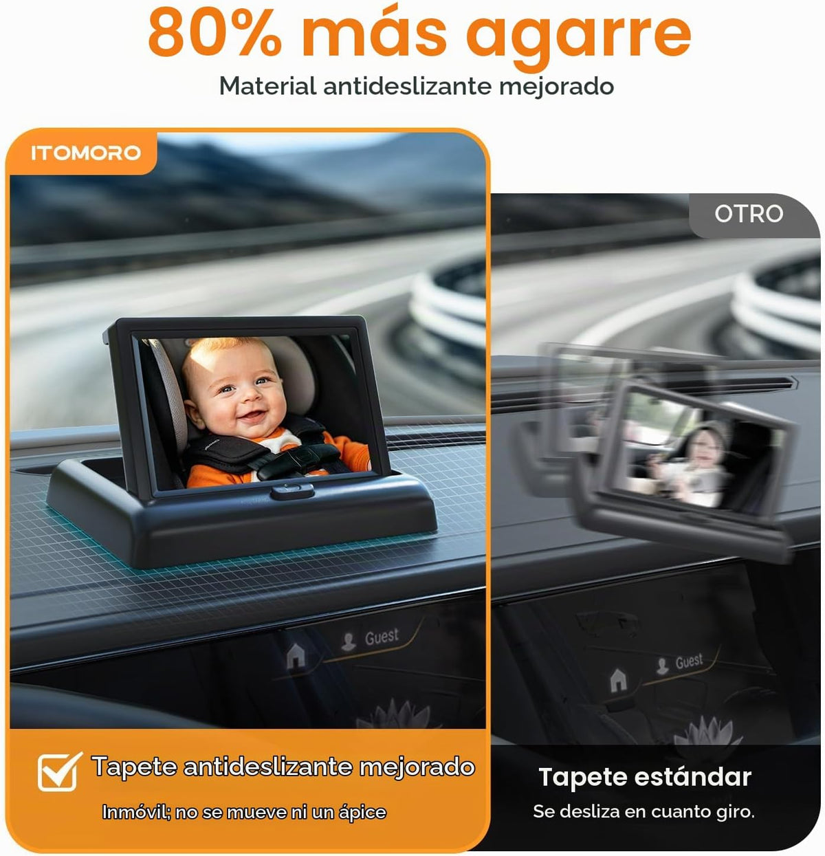 Itomoro - Cámara de coche para bebé, fácil instalación, visión clar...