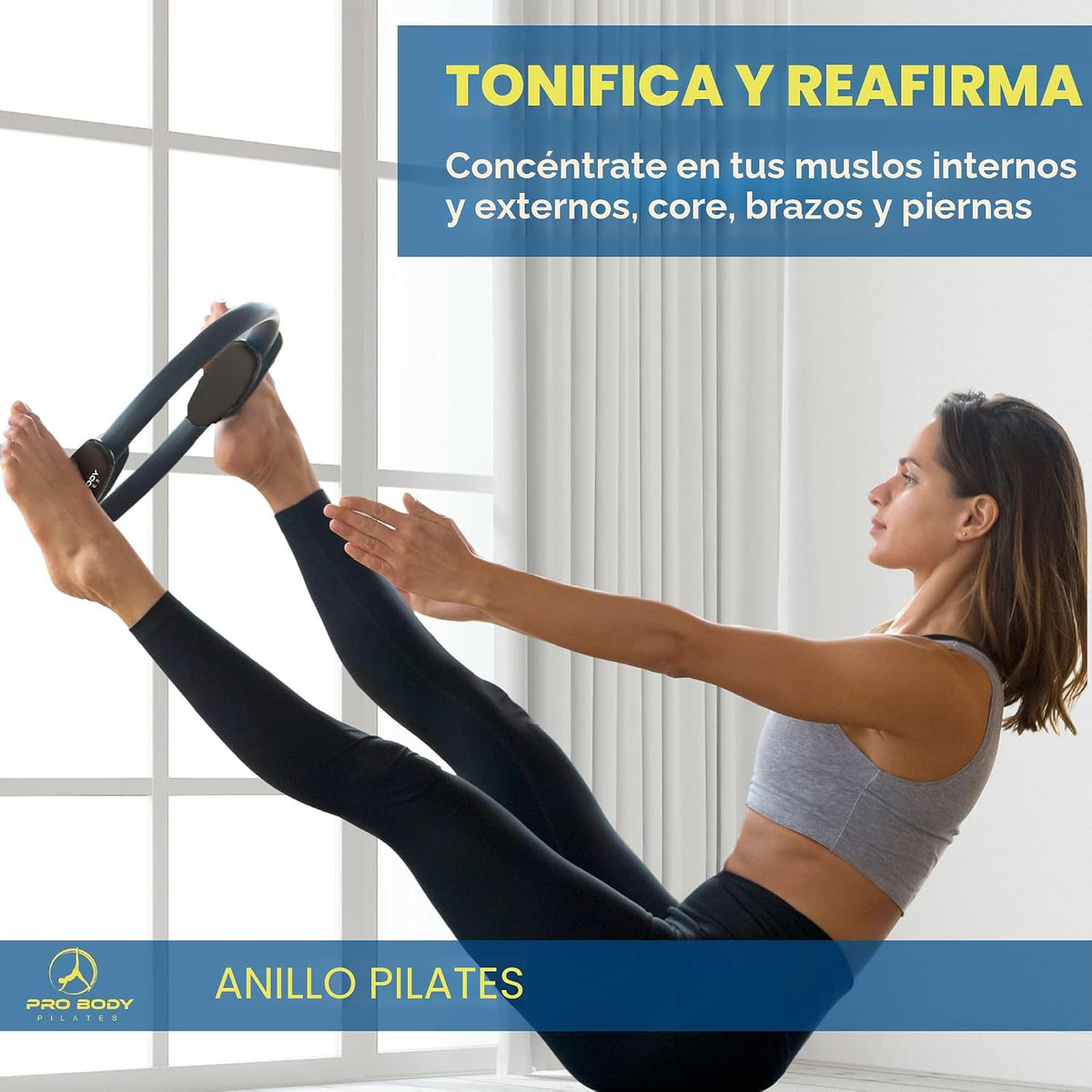 ProBody Pilates Círculo de Fitness \u2013 Anillo de Pilates de 14 P...