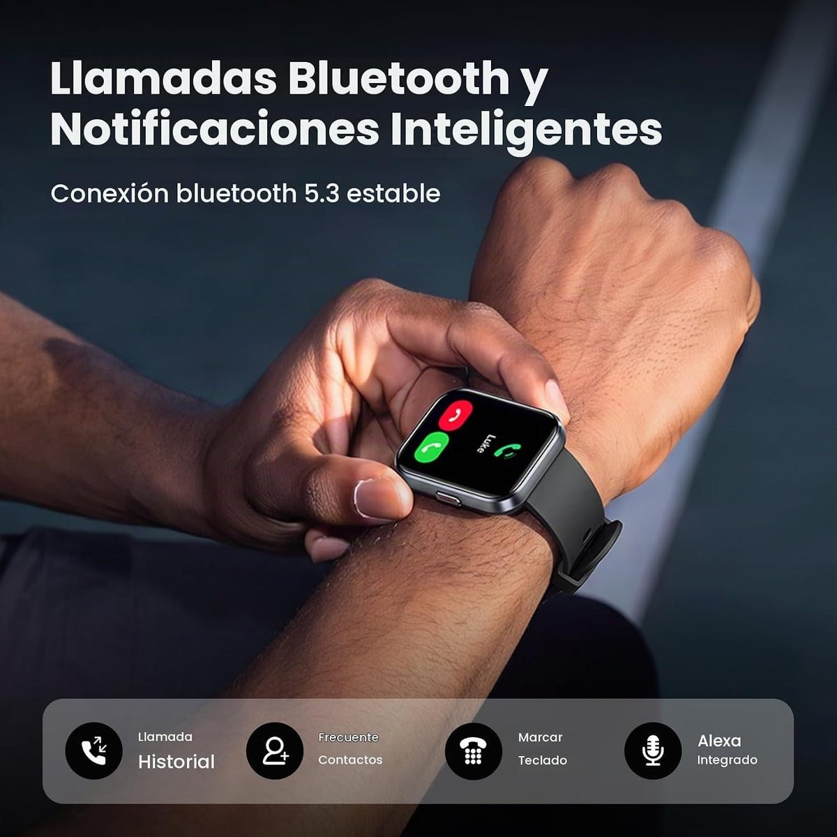 Relojes inteligentes para hombre, Android y iPhone, 1.8 pulgadas HD...