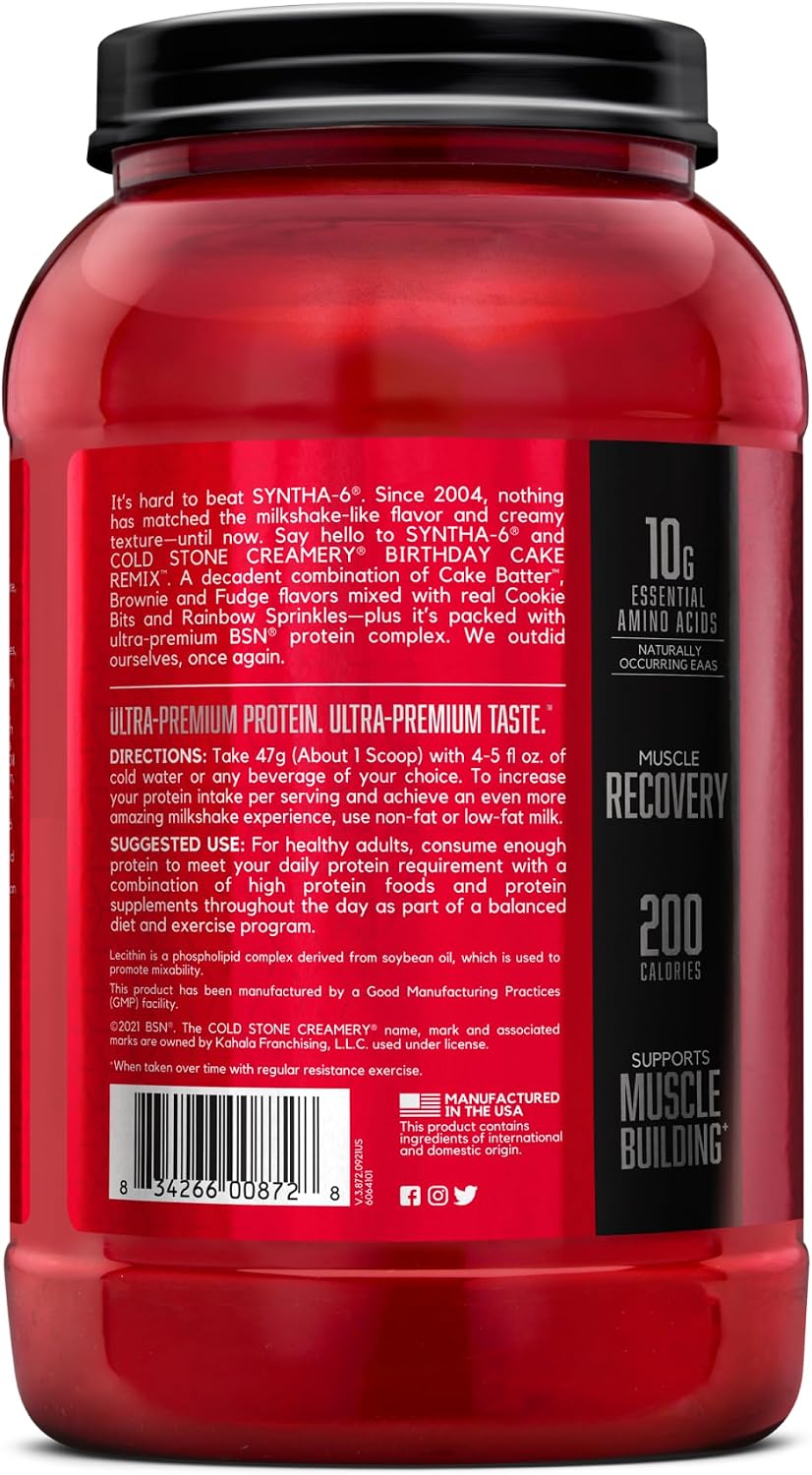 BSN SYNTHA-6 - Proteína de suero en polvo, crema de piedra fría, sa...