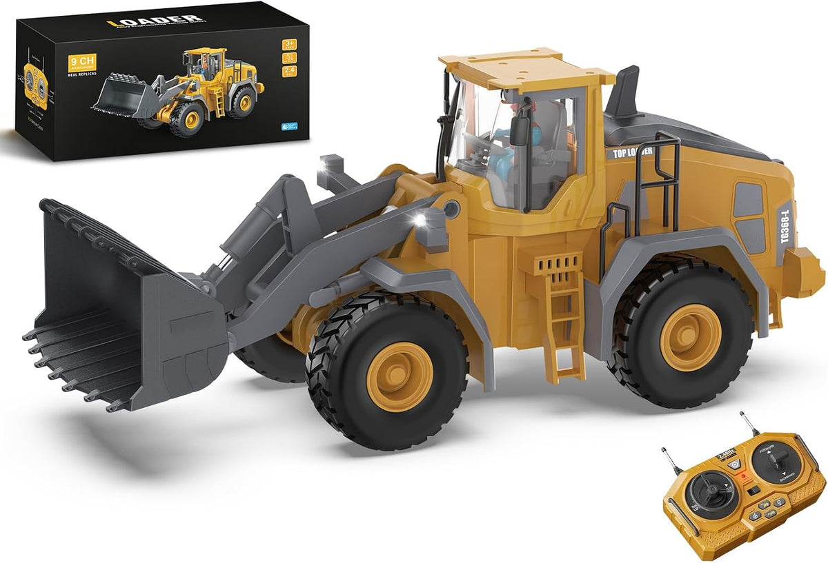 KIDMARKT - Cargador de ruedas de metal a control remoto para niños,...