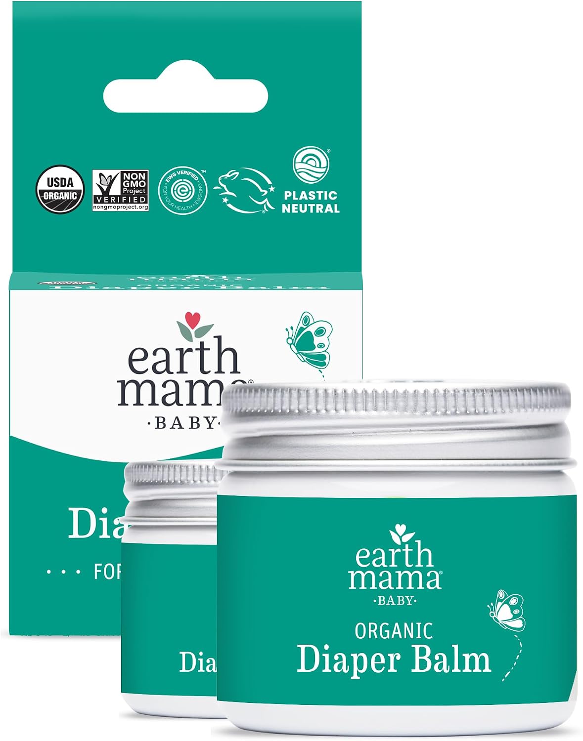 Earth Mama Bálsamo orgánico para pañales de 2 onzas | Crema de paña...