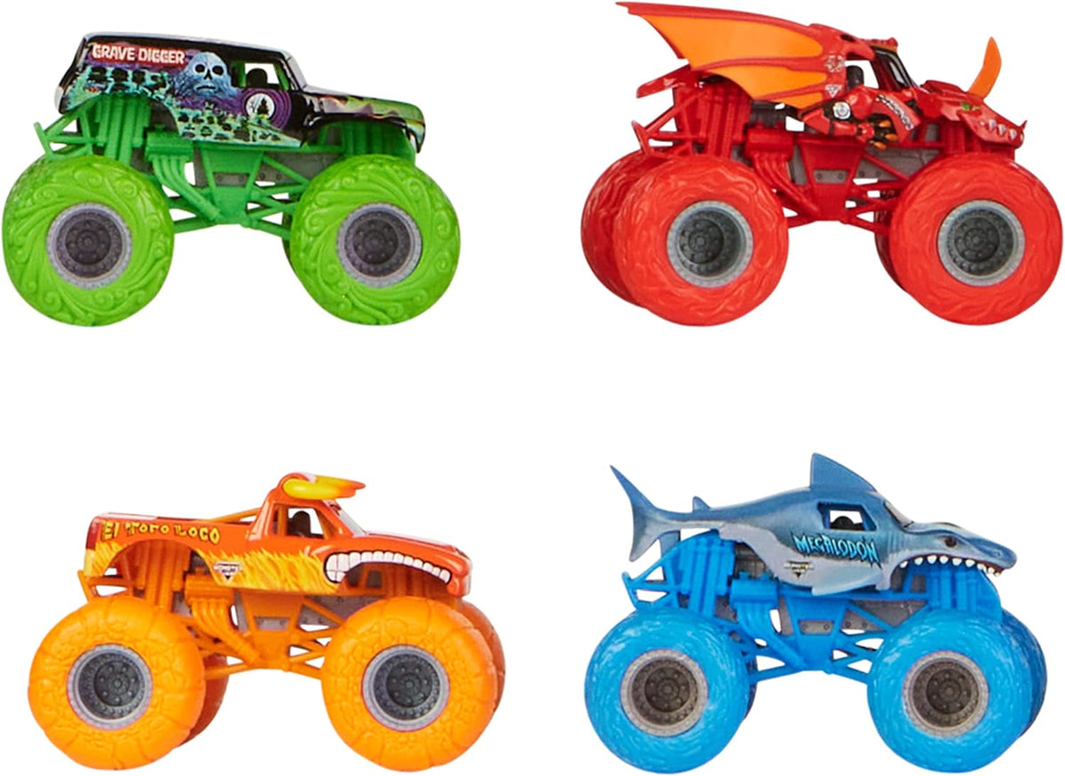 Monster Jam, Juego de peldaños resistentes, camiones monstruo fundi...