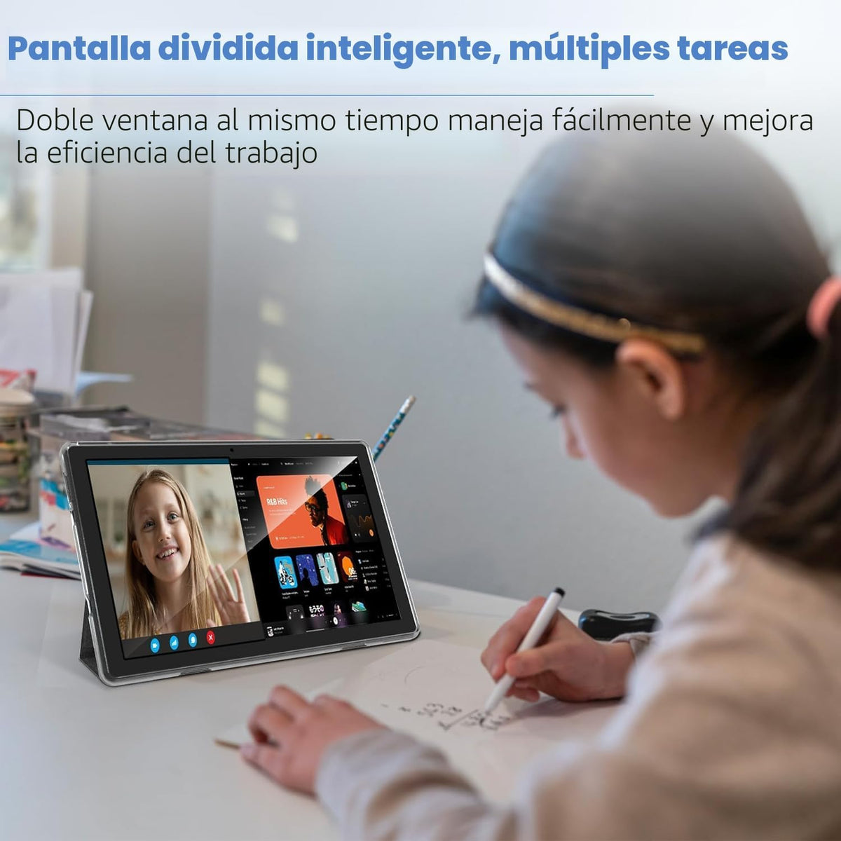 ECOPAD Tablet Android 15, tabletas de 10 pulgadas con teclado y mou...