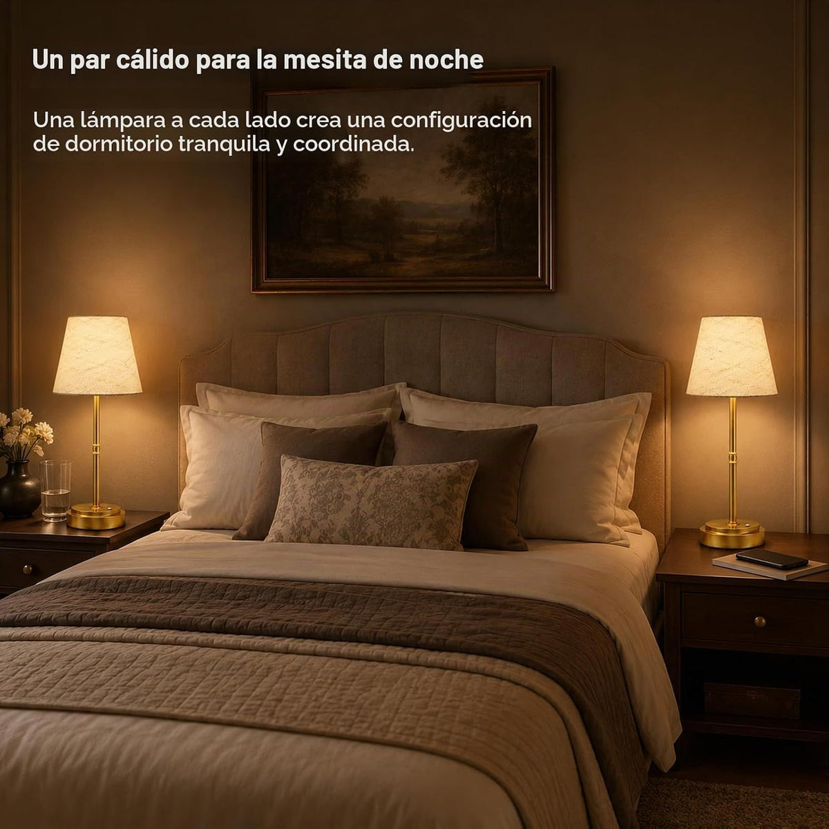 Paquete de 2 lámparas de mesa inalámbricas, lámparas recargables qu...
