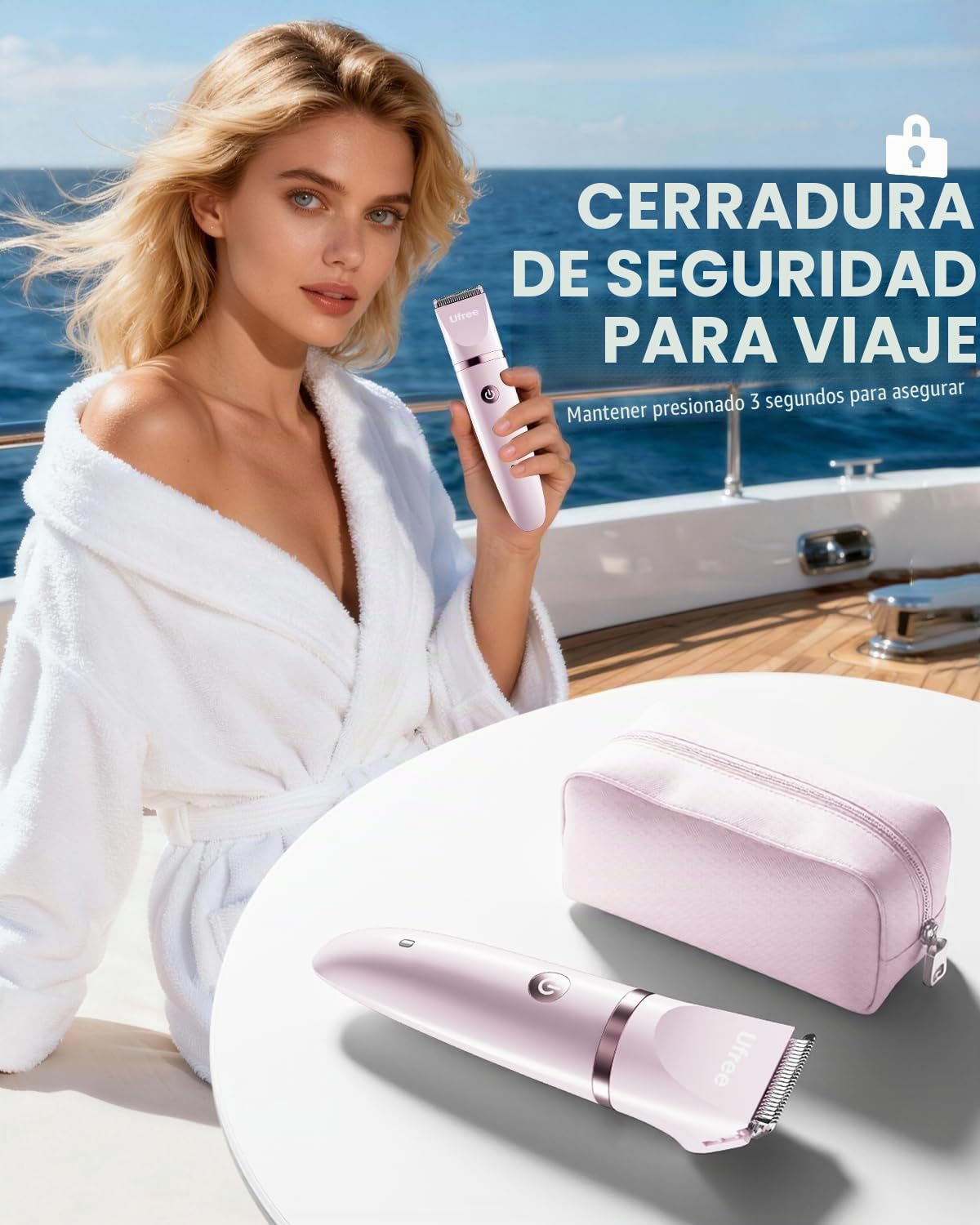 Maquinillas de afeitar eléctricas Ufree 3 en 1 para mujer, regalos...