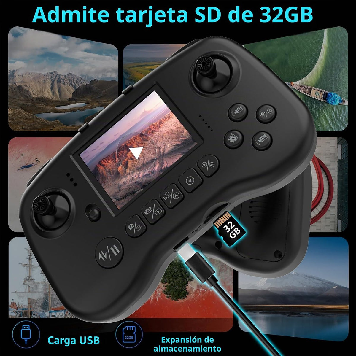 TD12Pro Drone con cámara 1080P para adultos\/niños, drones RC FPV c...