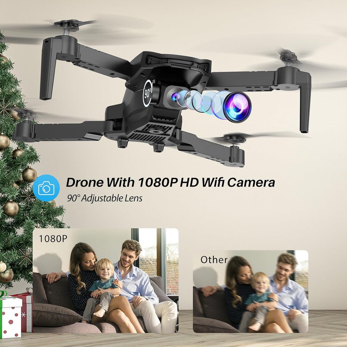 SIMREX Dron con cámara para niños principiantes y adultos \u2013 Cu...