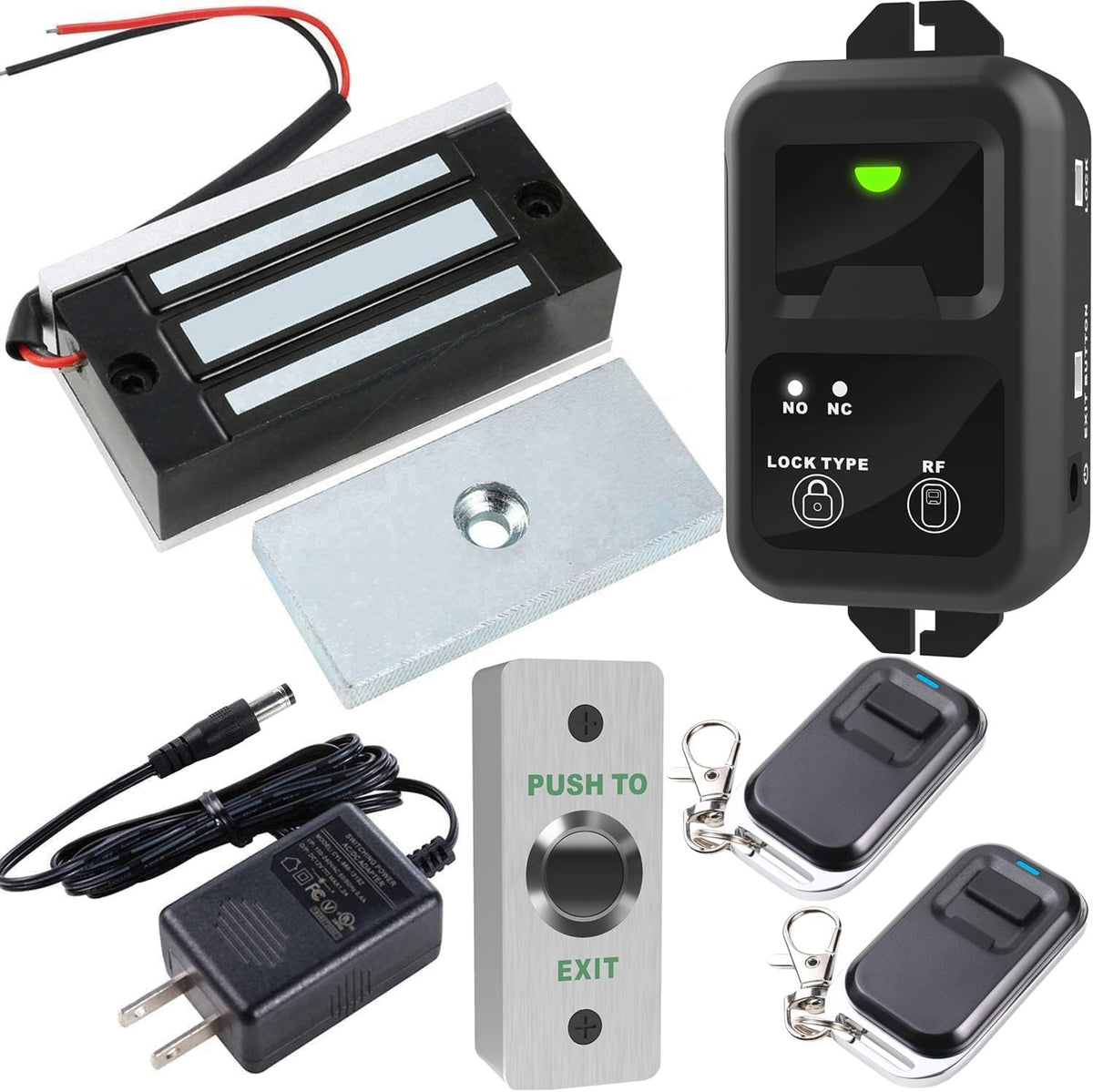 UHPPOTE Cerradura de puerta magnética eléctrica de 130 libras con s...
