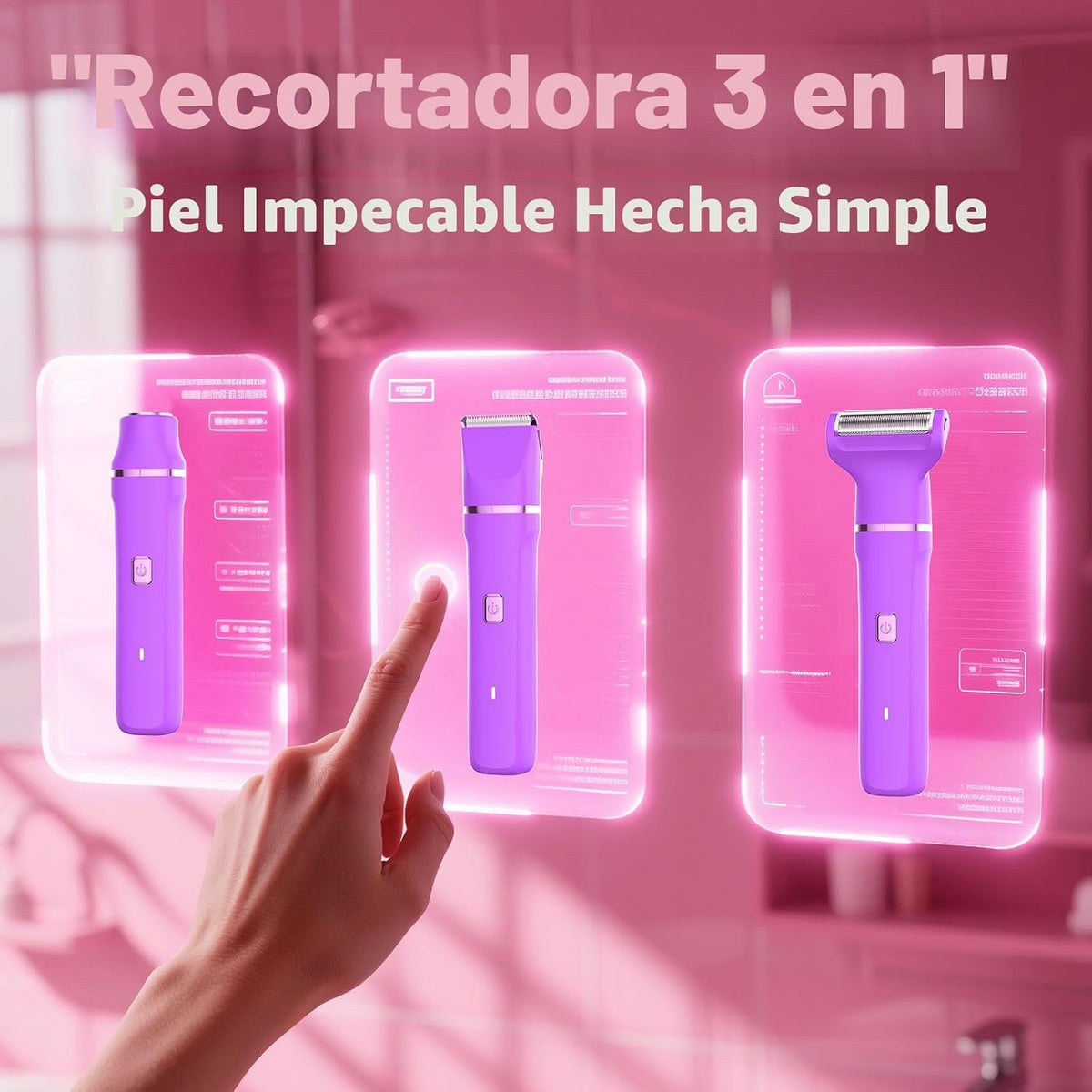 Risina Recortadora de bikini 3 en 1 para mujer, esenciales de vacac...